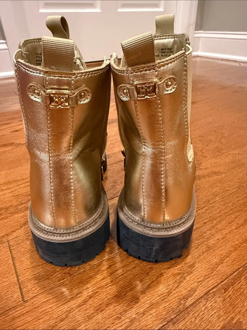 Sam Edelman Metallic Gold Chelsea Boots